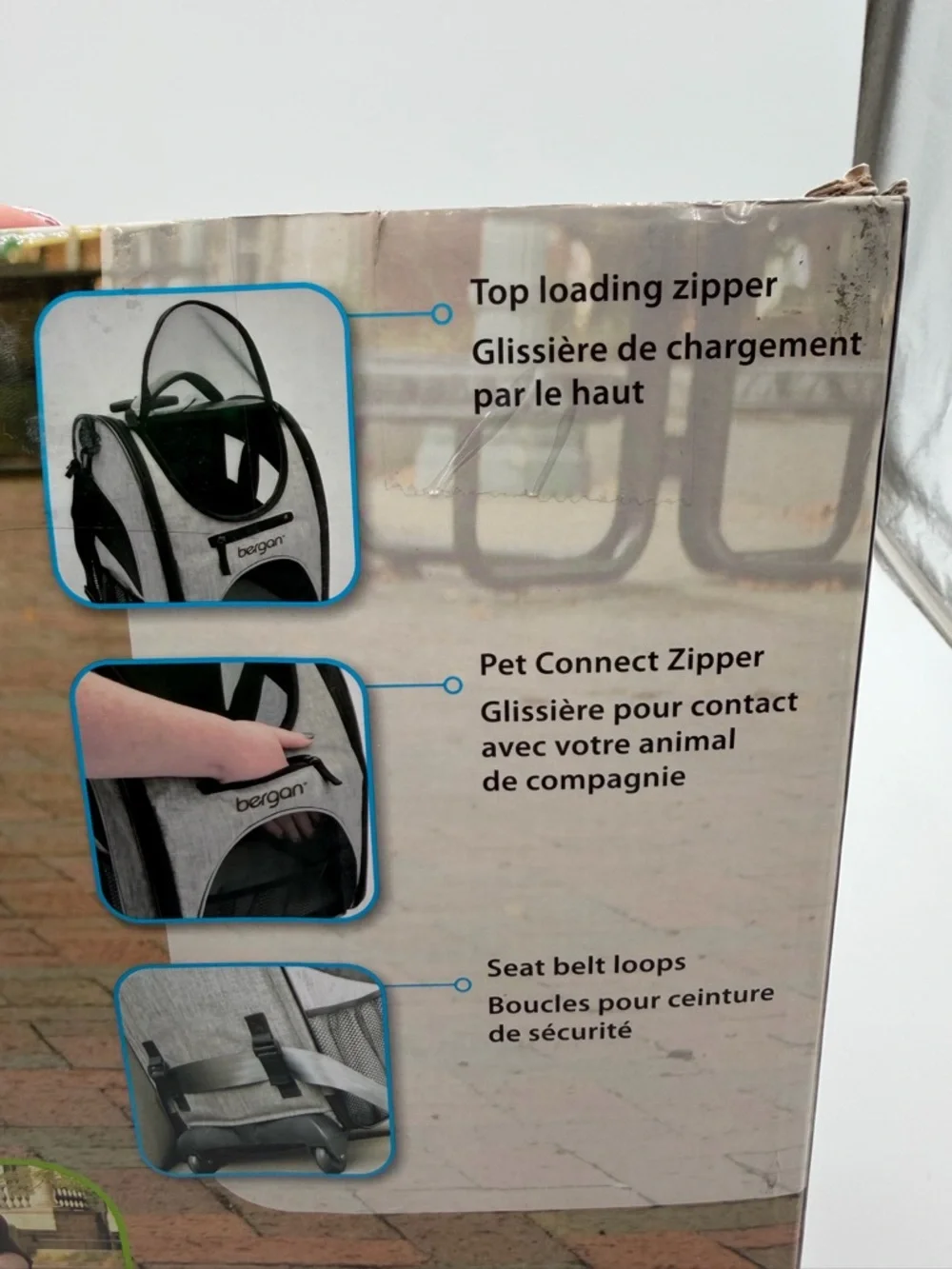 NIB Bergan Rolling Pet Carrier in Heather Grey